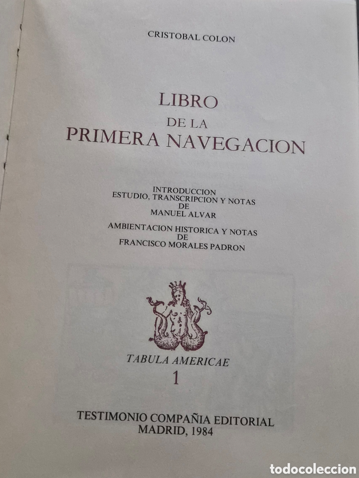 Libros: 1984 - CRISTOBAL COLON / MANUEL ALVAR. Libro de la primera navegaci&oacute;n - Foto 3