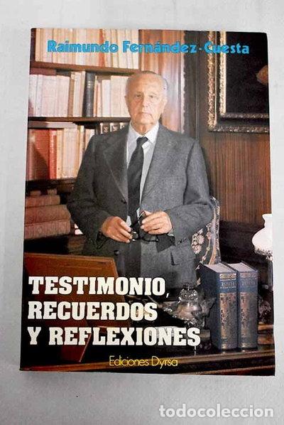Libros: Testimonio, recuerdos y reflexiones- 9788486169312