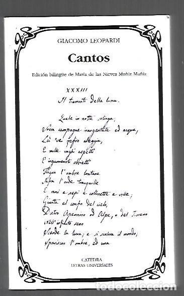 B&uuml;cher: CANTOS (BILING&Uuml;E) - LEOPARDI, GIACOMO