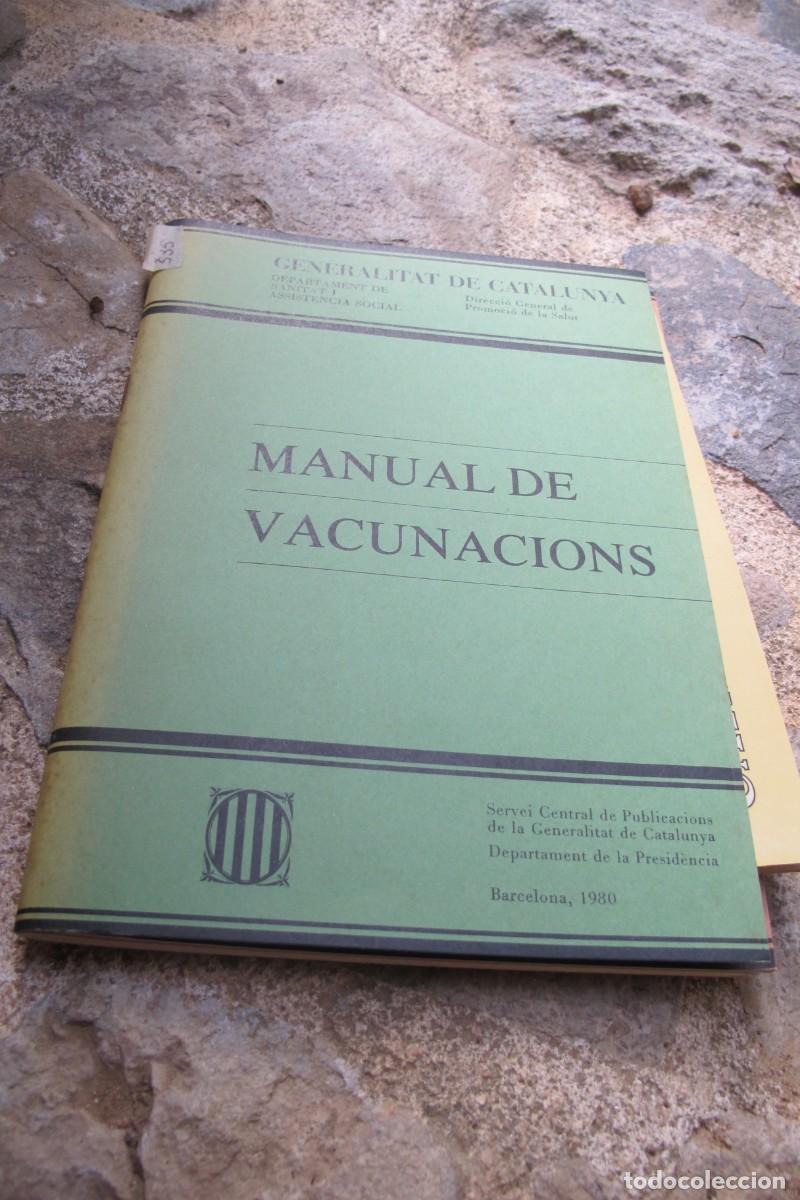 books: MANUAL DE VACUNACIONS. GENERALITAT DE CATALUNYA 1980