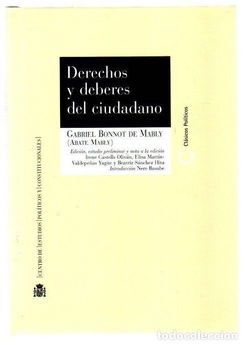 Libros: Derechos y deberes del ciudadano - Bonnot de Mably, Gabriel - Foto 1