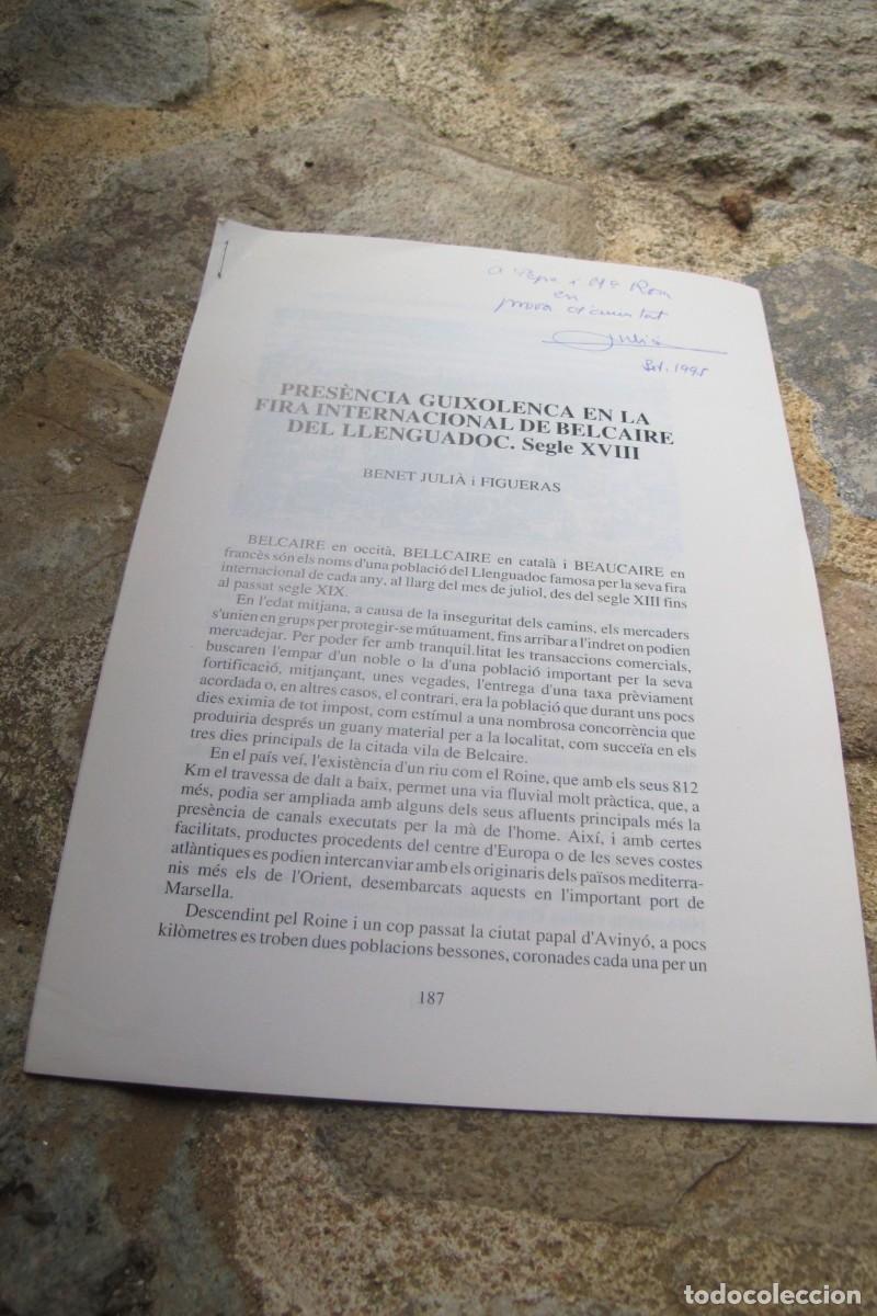 Libros: PRESENCIA GUIXOLENCA EN LA FIRA INTERNACIONAL DE BELCAIRE DEL LLENGUADOC. S XVIII. BENET JULIA