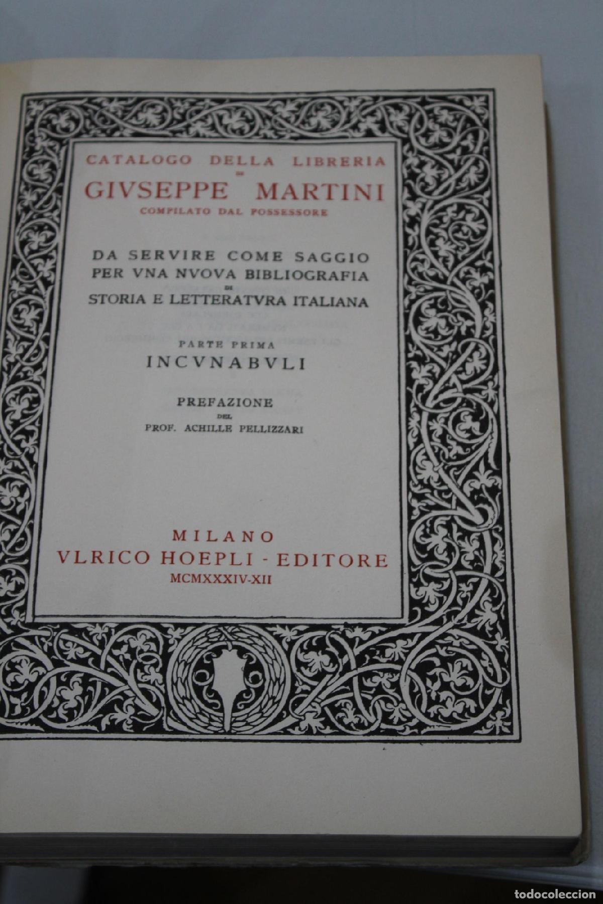 B&uuml;cher: Da servire come saggio per una nuova bibliografia di storia e letteratura italiana. Parte prima. Inc