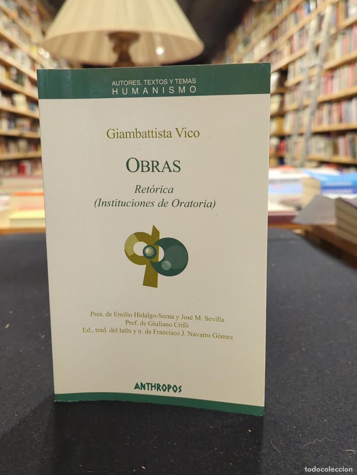 Libri di seconda mano: OBRAS II RETORICA (INSTITUCIONES DE ORATORIA) - GIAMBATTISTA VICO