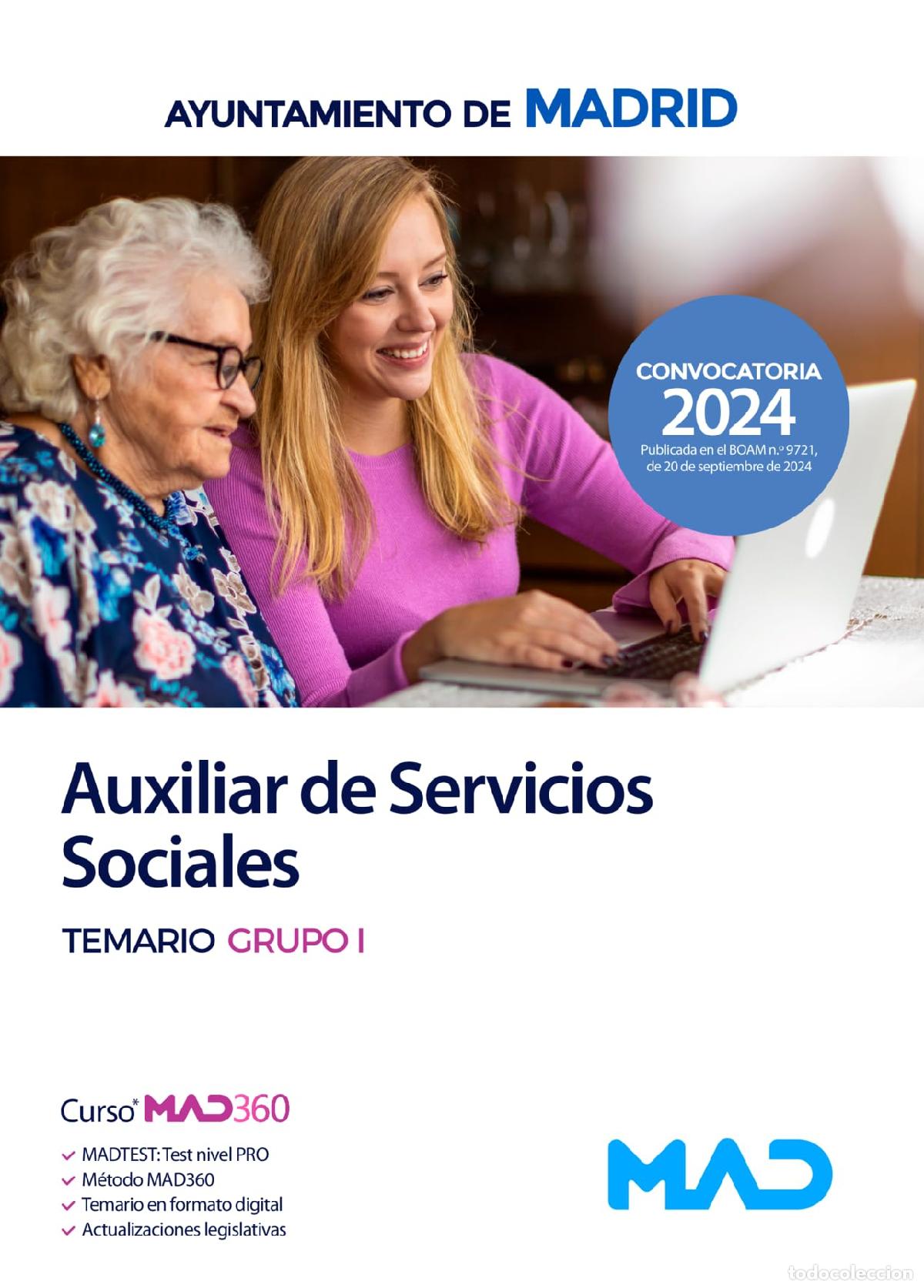 Libros: Auxiliar de Servicios Sociales del Ayuntamiento de Madrid. Temario Grupo I