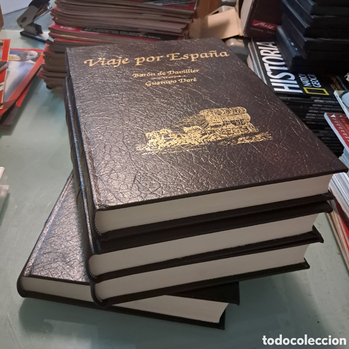 Libros: Viaje por Espa&ntilde;a, Bar&oacute;n Charles Davillier, Ediciones Giner, 1991, 4 tomos