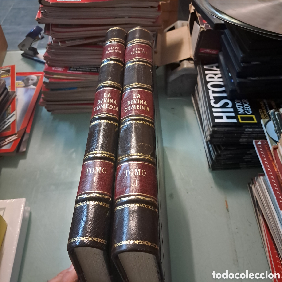 Libros: La divina comedia, Dante Alighieri,2 tomos,Cr&eacute;dito Bibliotecario, ejemplar 1432