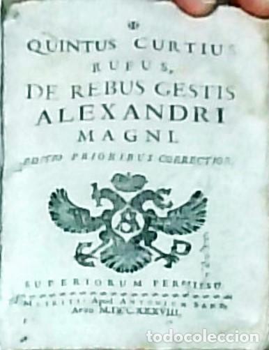 books: De rebus gestis Alexandri Magni - CURTIUS RUFUS, Q. (CURCIO RUFO, Quinto):