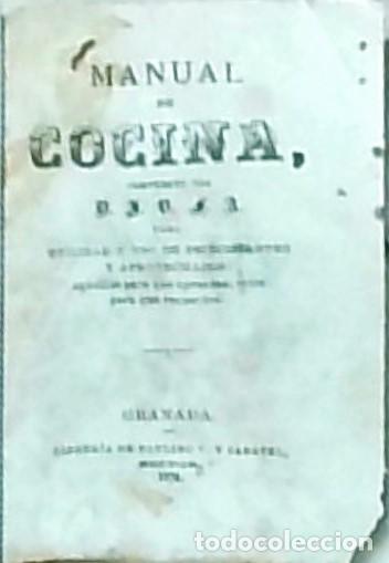 books: Manual de cocina, para utilidad y uso de principiantes y aprovechados. DIFICIL LOCALIZACION - D.J.V.
