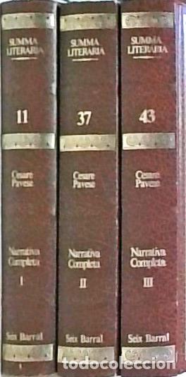 books: Obras completas. 3 TOMOS - PAVESE, Cesare: