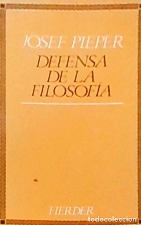 books: Defensa de la filosof&iacute;a - PIEPER, Josef: