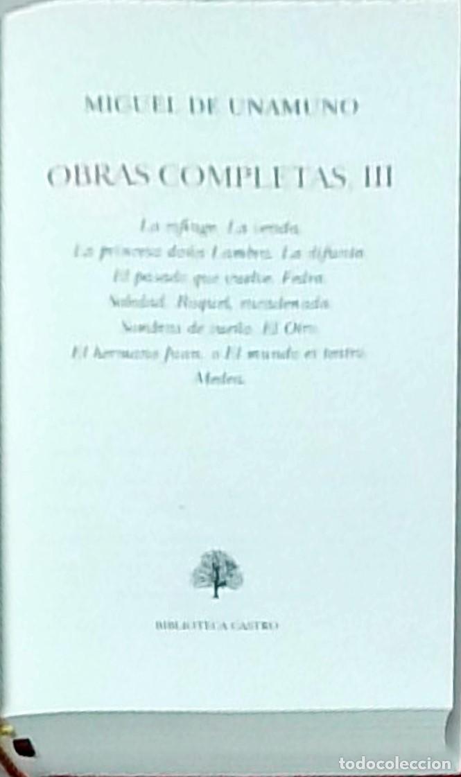 B&uuml;cher: Obras completas, III. La esfinge. La venda. La princesa do&ntilde;a Lambra. Y 9 obras m&aacute;s - UNAMUNO, Miguel