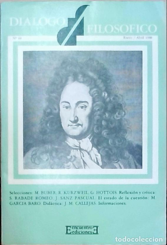 Libros: Di&aacute;logo Filos&oacute;fico N&ordm; 10, Enero - Abril 1988 - Autores Varios: