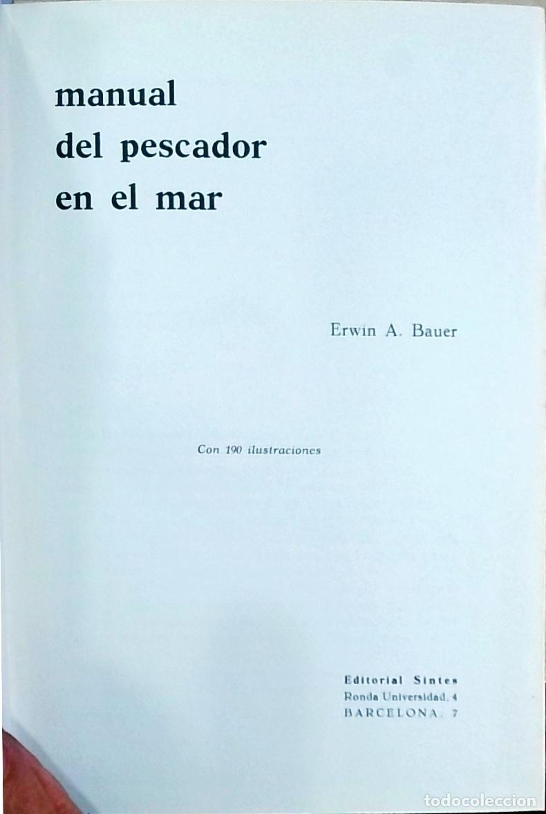 Libros: Manual del pescador en el mar - Bauer, Erwin A.: - Foto 1