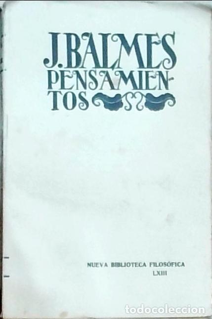 Libri di seconda mano: Pensamientos - Jaime Balmes: