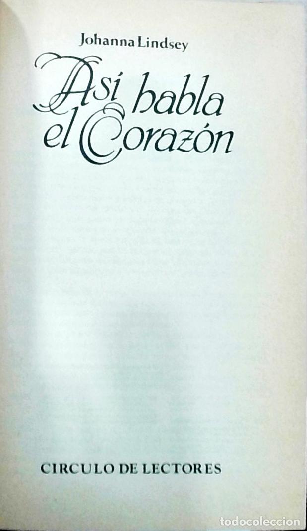 Livros em segunda m&atilde;o: As&iacute; habla el coraz&oacute;n - Johanna Lindsey: