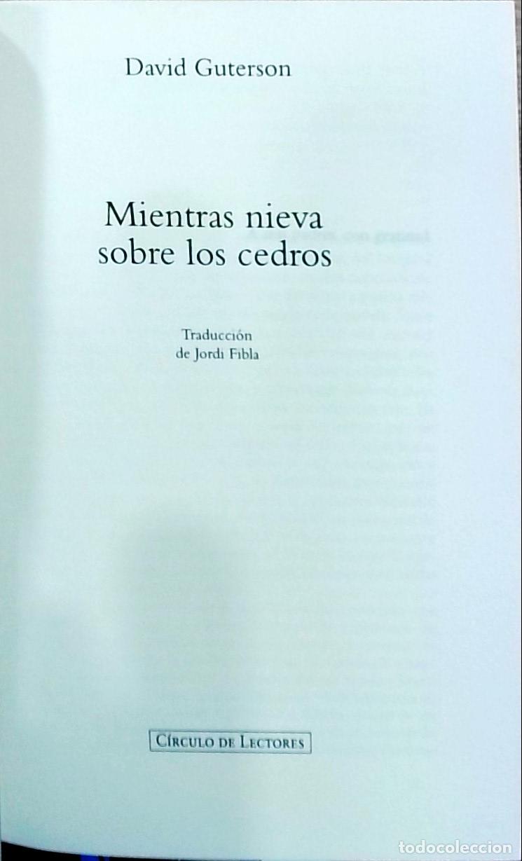 Libros: Mientras nieva sobre los cedros - David Guterson: - Foto 1