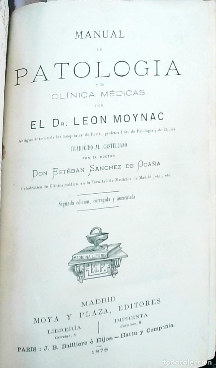 Libros: Manual de patolog&iacute;a y de cl&iacute;nica m&eacute;dicas - Moynac, L&eacute;on:
