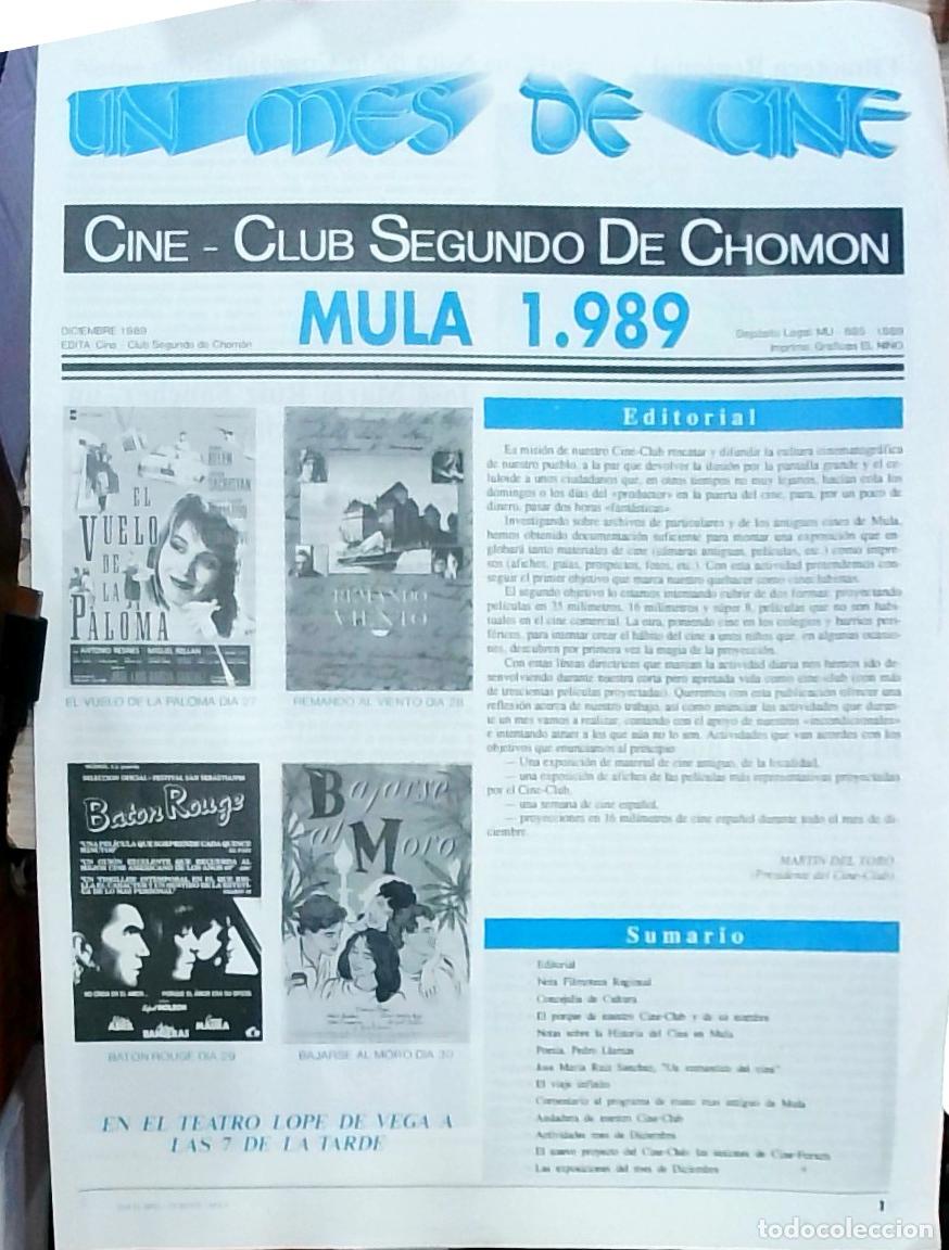 Livros em segunda m&atilde;o: Un mes de cine. Cine-Club Segundo de Chom&oacute;n Mula 1.989 - REVISTA: