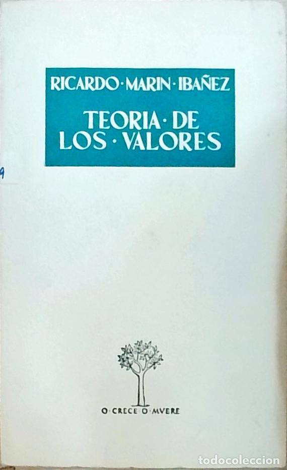 Livros em segunda m&atilde;o: Teor&iacute;a de los valores - Ricardo Mar&iacute;n Ib&aacute;&ntilde;ez: