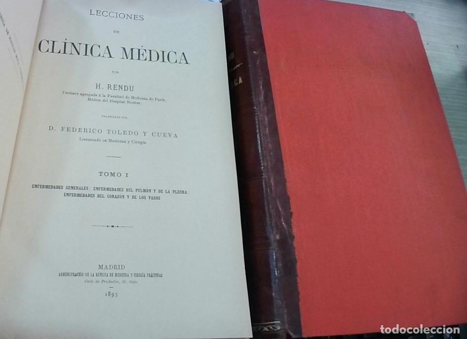 Libros: Lecciones de cl&iacute;nica m&eacute;dica. 2 tomos - Rendu, Henri: