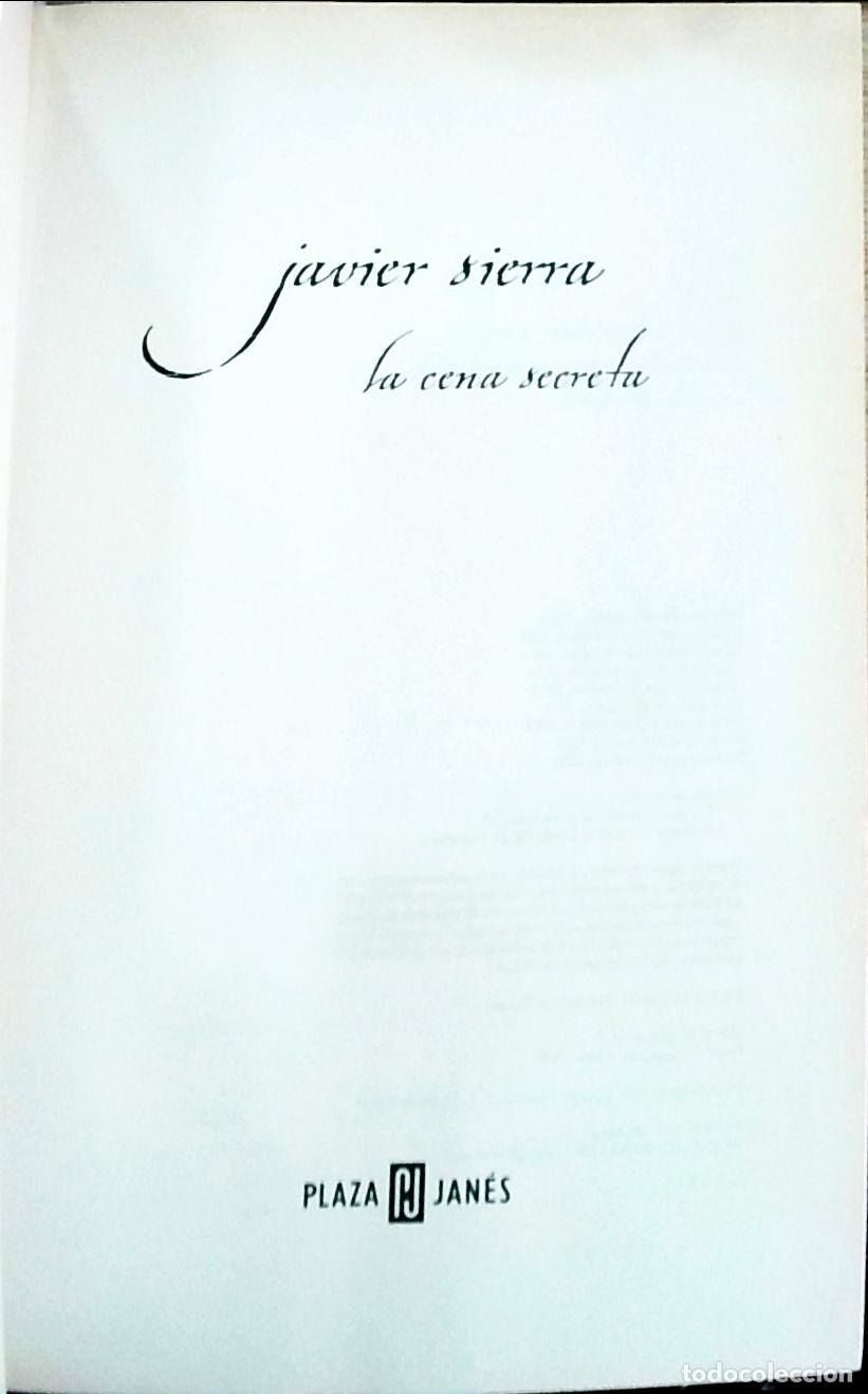 books: La cena secreta - Sierra, Javier: