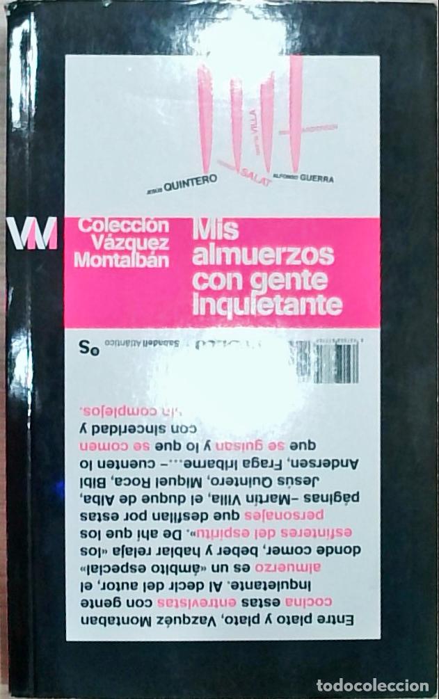 books: Mis almuerzos con gente inquietante - V&aacute;zquez Montalb&aacute;n, Manuel: