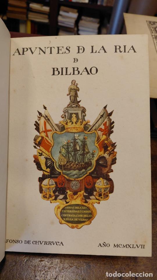 Libros: APUNTES DE LA RIA DE BILBAO. - CHURRUCA, Alfonso de. - Foto 2
