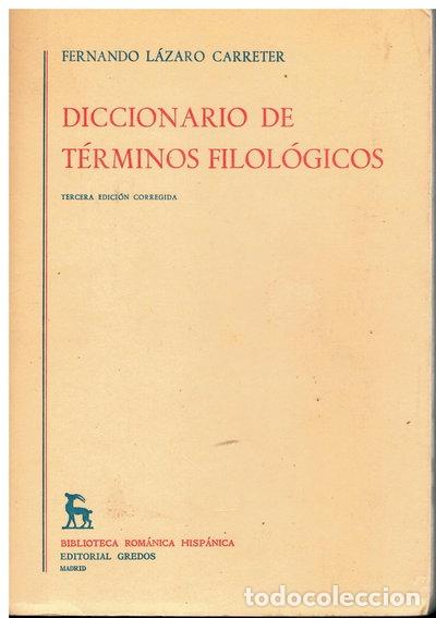 Libros: Diccionario de t&eacute;rminos filol&oacute;gicos- 9788424911119