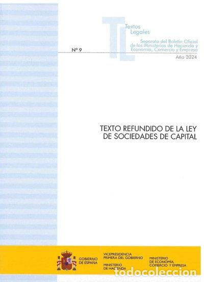 Libros: Texto refundido de la Ley de sociedades de capital- 9788447612369