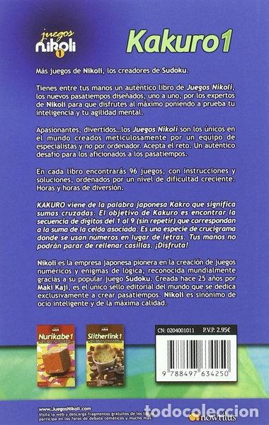 Libros: Kakuro 1- 9788497634250 - Foto 1