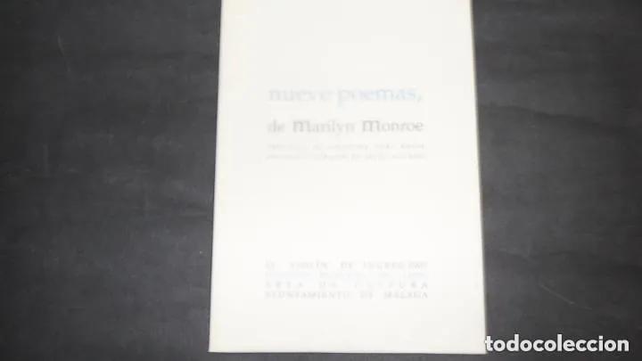 Libros: Nueve poemas, de Marilyn Monroe, col. El viol&iacute;n de Ingres, ed. Ayto. de M&aacute;laga - Marilyn Monroe