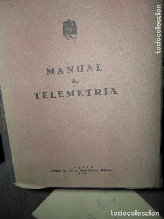 Libros: Manual de telemetr&iacute;a, Ministerio del Ej&eacute;rcito, 1968