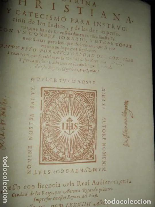 Libri di seconda mano: Doctrina christiana para instrucci&oacute;n de los indios, edici&oacute;n facs&iacute;mil del texto triling&uuml;e, 1985, CSIC
