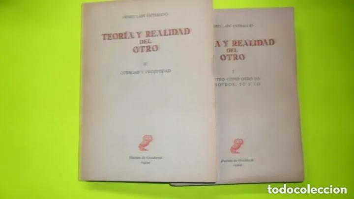 B&uuml;cher: Teor&iacute;a y realidad del otro, 2 vols., Pedro La&iacute;n Entralgo, ed. Revista de Occidente, tapa blanda - Pe