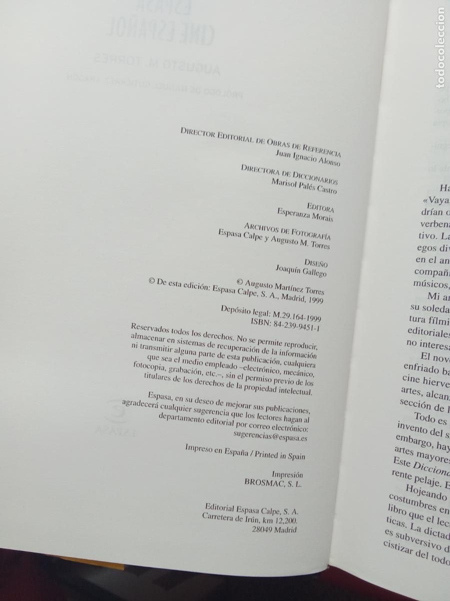 Libros: Diccionario Espasa. Cine Espa&ntilde;ol L.9309-968 - Foto 2