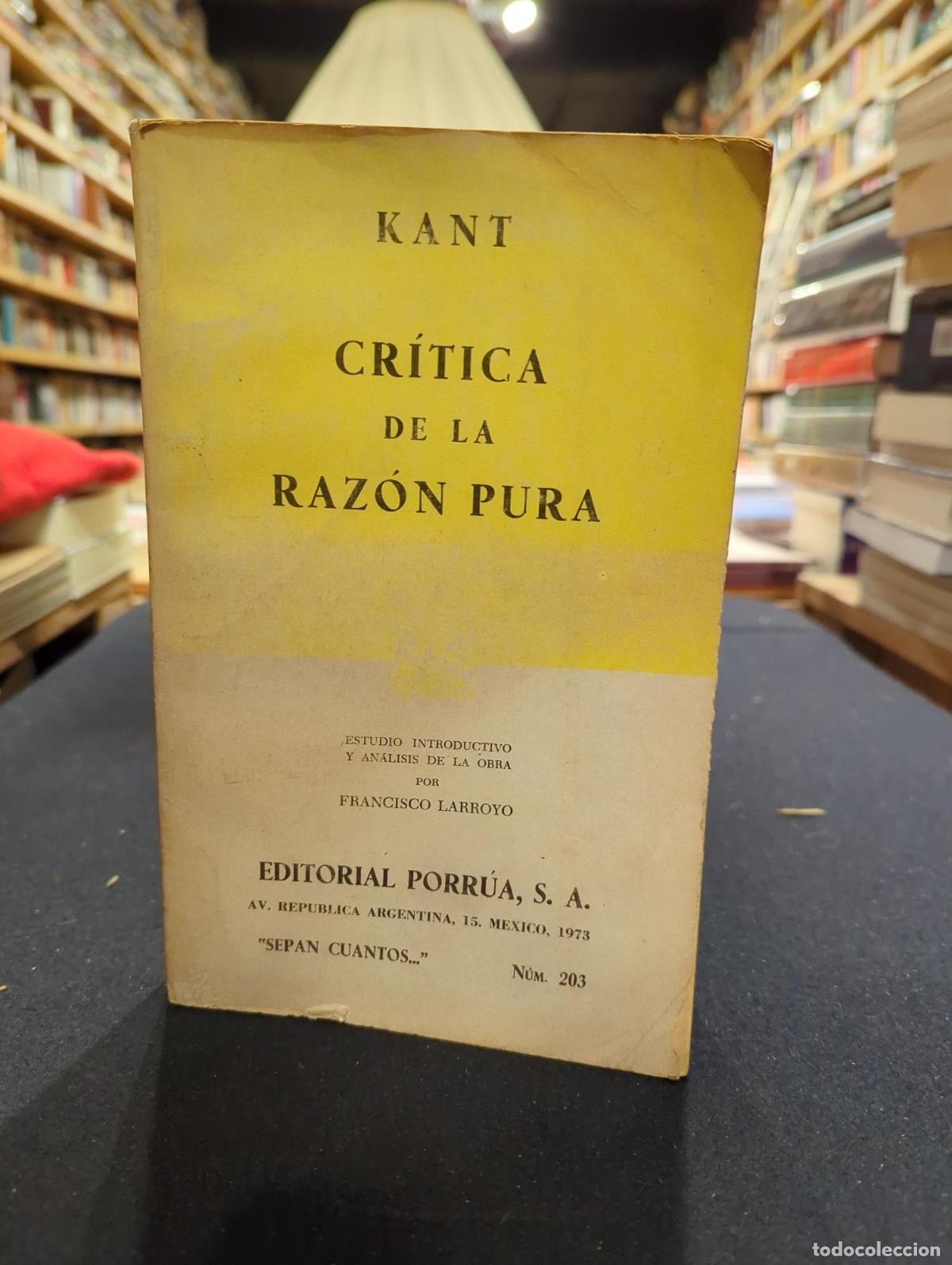 Libros: Cr&iacute;tica de la raz&oacute;n pura - Inmanuel Kant