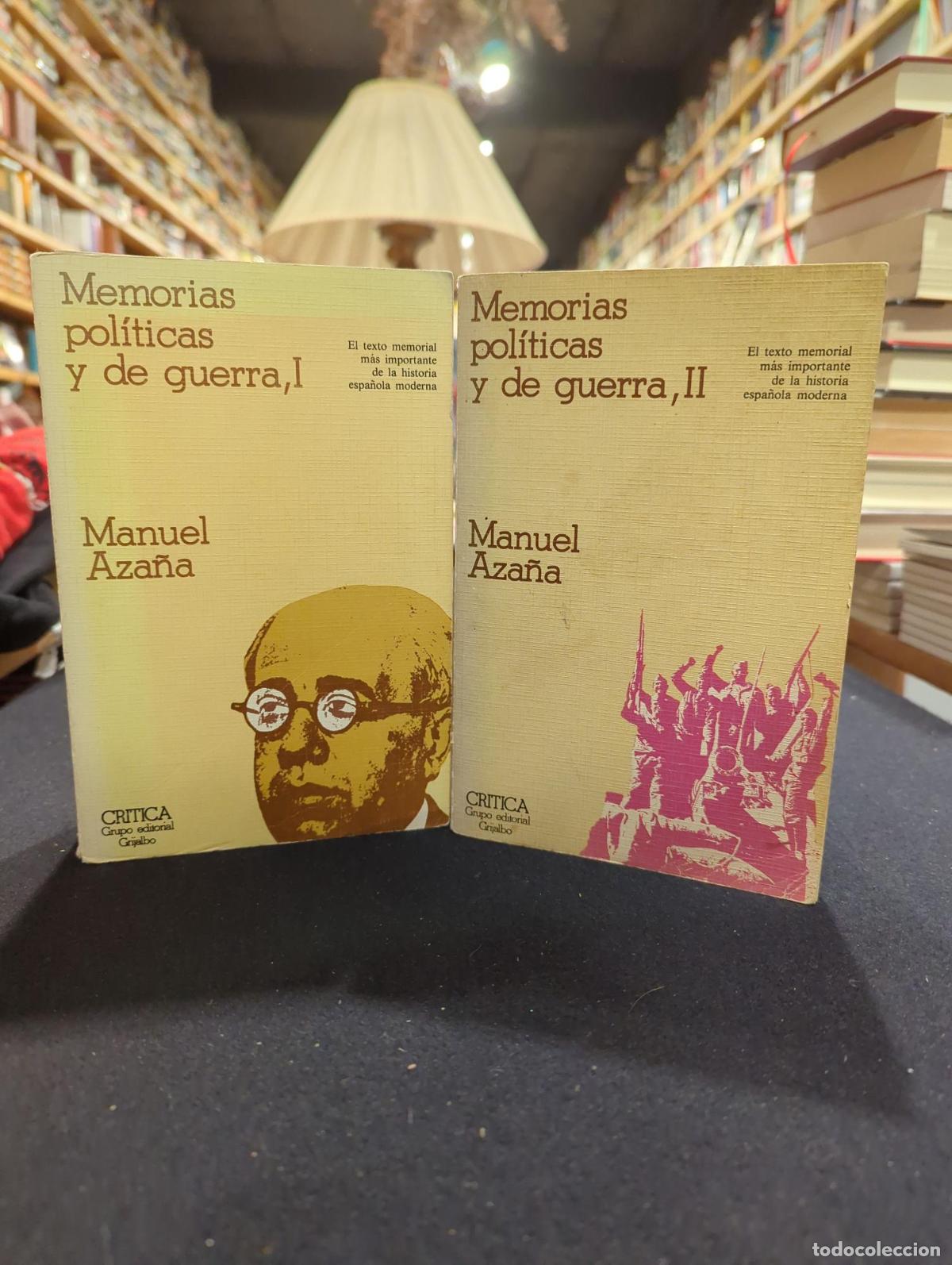 B&uuml;cher: Memorias pol&iacute;ticas y de guerra I y II - Manuel Aza&ntilde;a