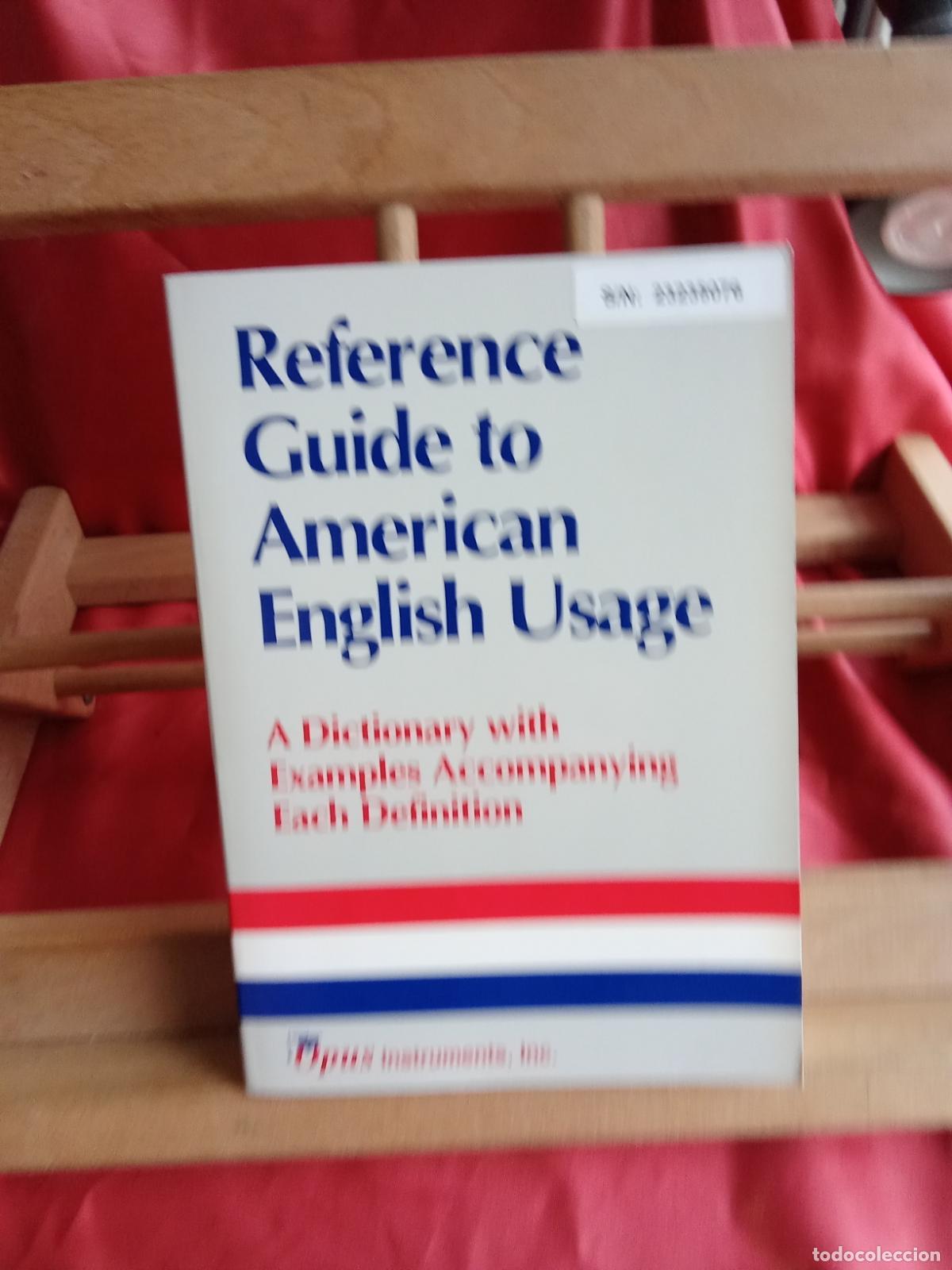 Libros: Reference guide yo american English Usage L.13773-1844