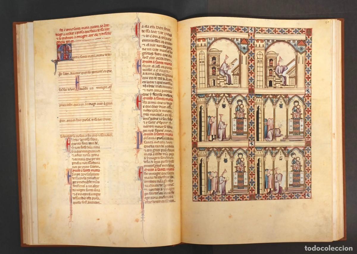 Libros: Cantigas de Santa Mar&iacute;a. C&oacute;dice de Florencia. Madrid. Edilan. 1988. - Foto 3