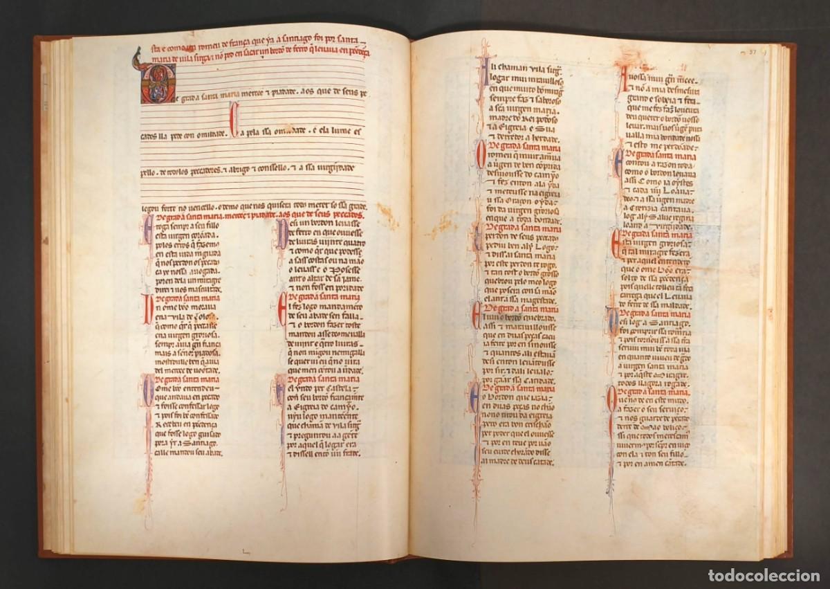 Libros: Cantigas de Santa Mar&iacute;a. C&oacute;dice de Florencia. Madrid. Edilan. 1988. - Foto 4