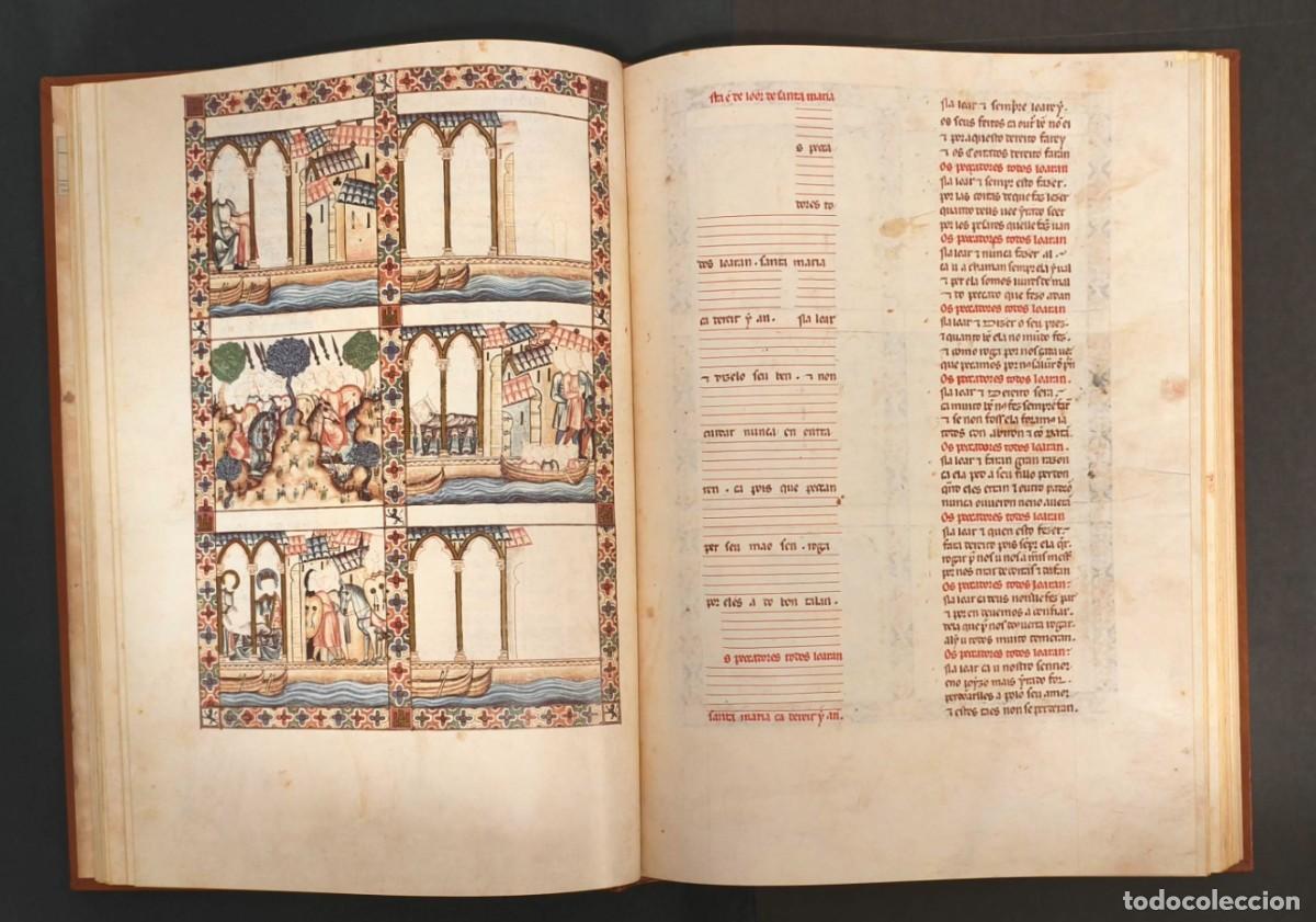 Libros: Cantigas de Santa Mar&iacute;a. C&oacute;dice de Florencia. Madrid. Edilan. 1988. - Foto 6