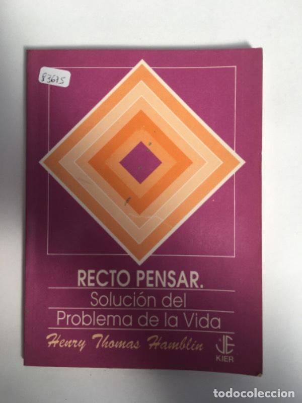 B&uuml;cher: Recto Pensar (Spanish Edition) - Henry Thomas Hamblin