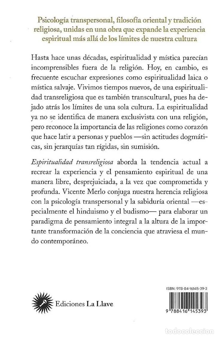 Libri di seconda mano: ESPIRITUALIDAD TRANSRELIGIOSA - VICENTE MERLO