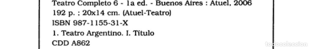 Libros: Teatro completo - Eduardo A. Pavlovsky - Eduardo A. Pavlovsky - Foto 1