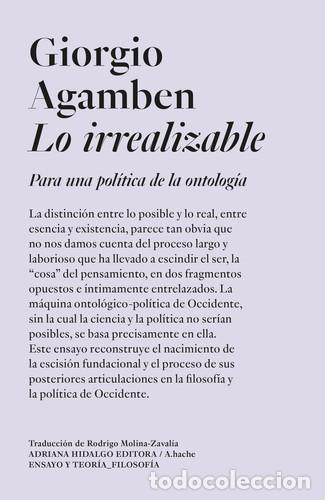 B&uuml;cher: LO IRREALIZABLE - GIORGIO AGAMBEN