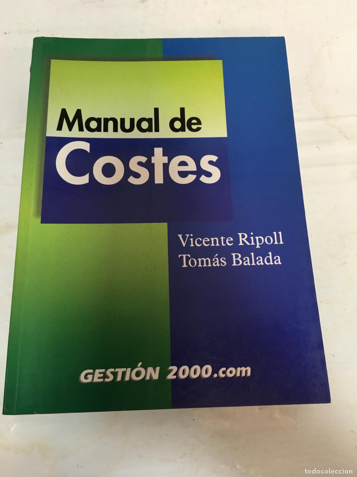 B&uuml;cher: Manual de costes - VIcente Ripoll /Tom&aacute;s Balada