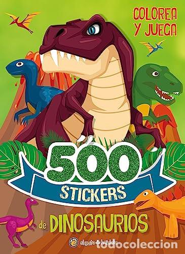 Libros: COLOREA Y JUEGA 500 STICKERS - DINOSAURIOS