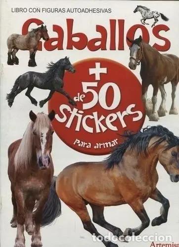 Libros: LIBRO CON FIGURAS AUTOADHESIVAS - CABALLO - Foto 1
