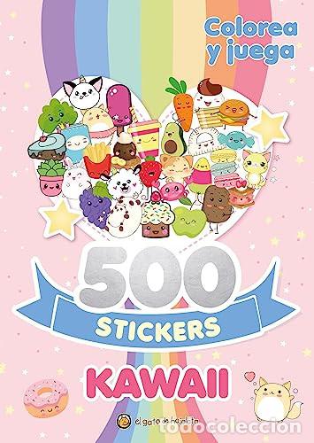 Libros: COLOREA Y JUEGA 500 STICKERS - KAWAII